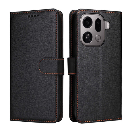 EIDERWOOD OPPO Find X9 Pro Konstläder Fodral m. Rem - Svart