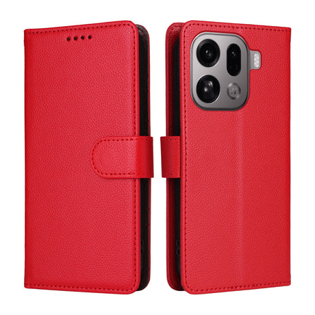 EIDERWOOD OPPO Find X9 Pro Konstläder Fodral m. Rem - Röd
