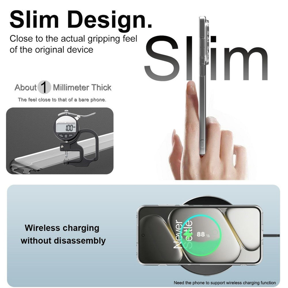 OnePlus 15R IMAK Flexibel Plast Skal – Genomskinlig