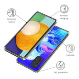 Samsung Galaxy A23 / A23 (5G) Flexibelt Plastskal Transparent med tryck - Delfiner