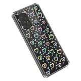 Samsung Galaxy A23 / A23 (5G) Flexibelt Plastskal Transparent med tryck - Glitter Hjärtan