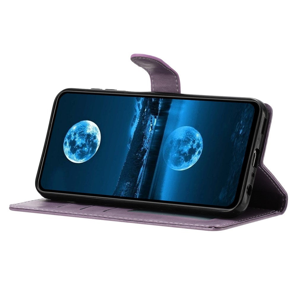 Samsung Galaxy A27 EIDERWOOD Konstläder Fodral med Rem - Lila