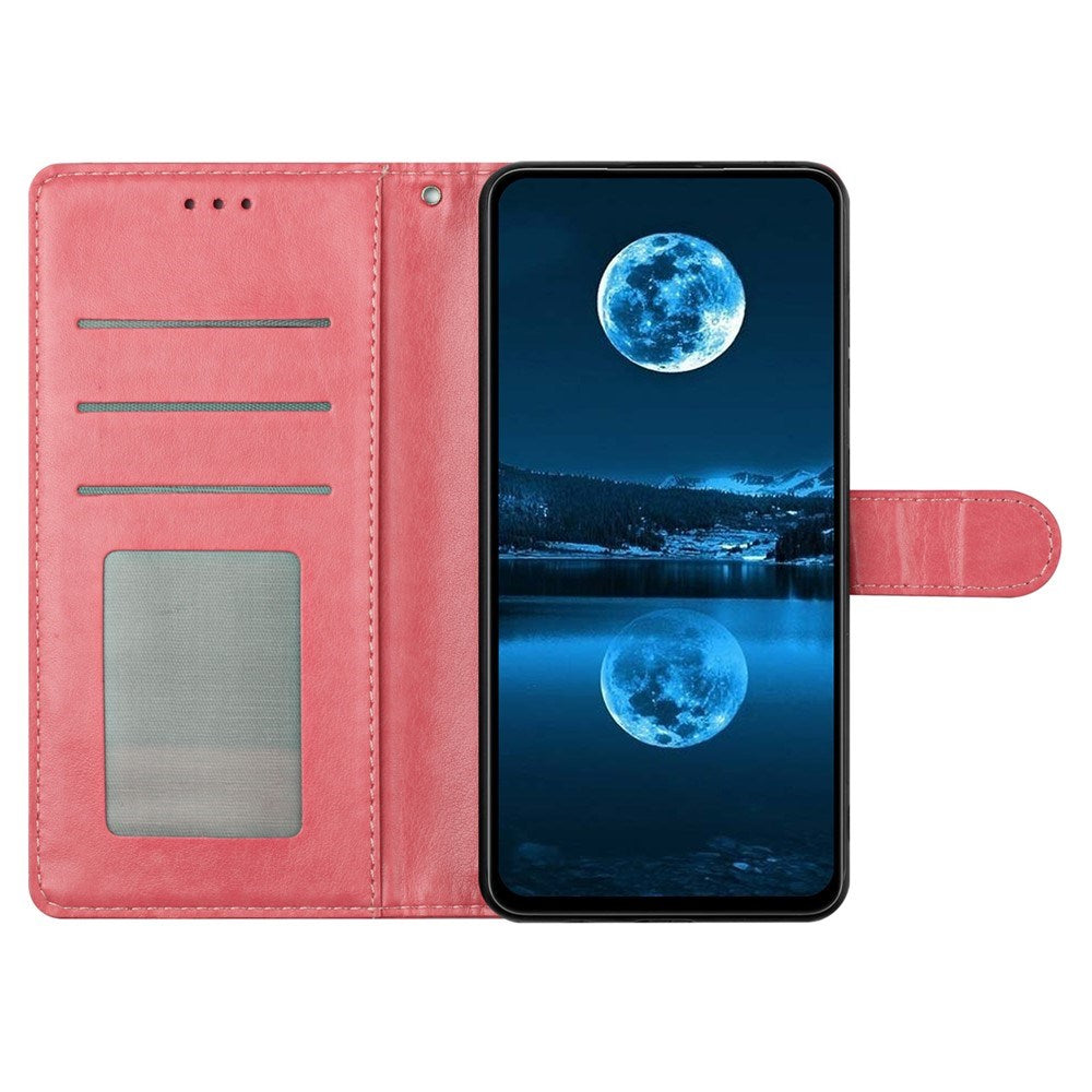 Samsung Galaxy A27 EIDERWOOD Konstläder Fodral med Rem - Rosa