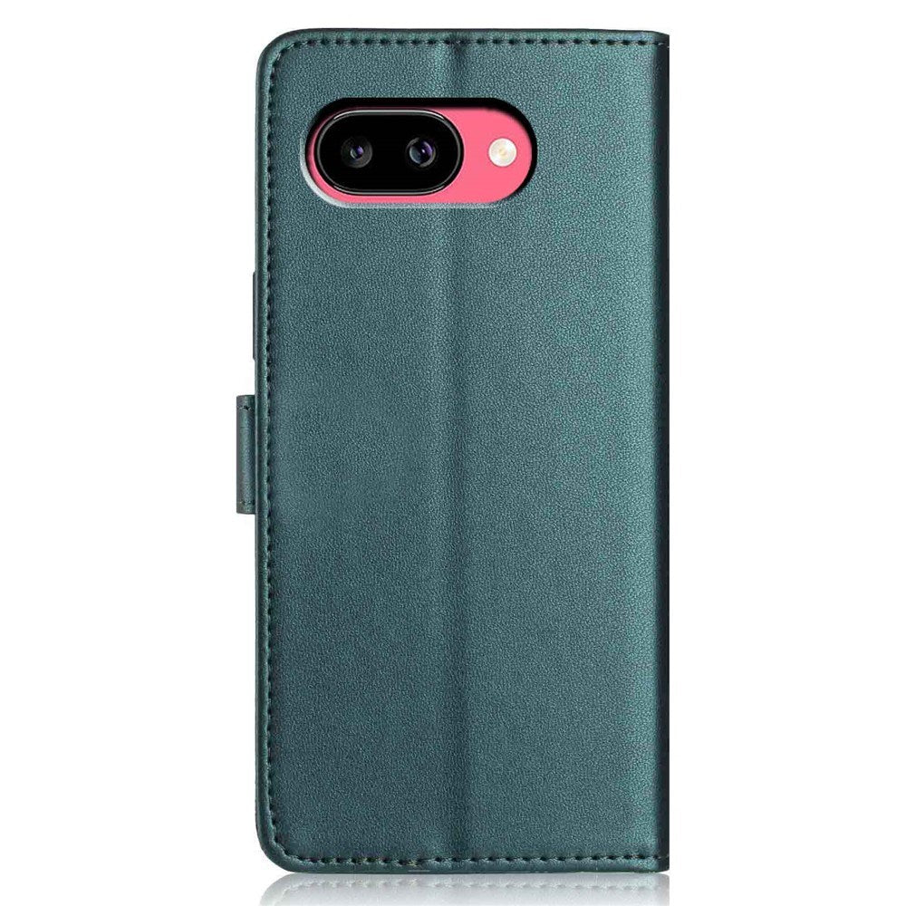 Google Pixel 10a EIDERWOOD Konstläder Fodral m. Rem & Utfällbar Korthållare – Grön