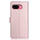 Google Pixel 10a EIDERWOOD Konstläder Fodral m. Rem & Utfällbar Korthållare – Roséguld