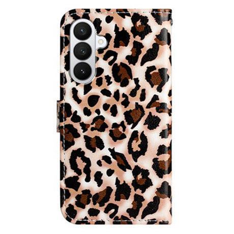 Samsung Galaxy A57 EIDERWOOD Konstläder Fodral m. Mönster & Rem - Leopard