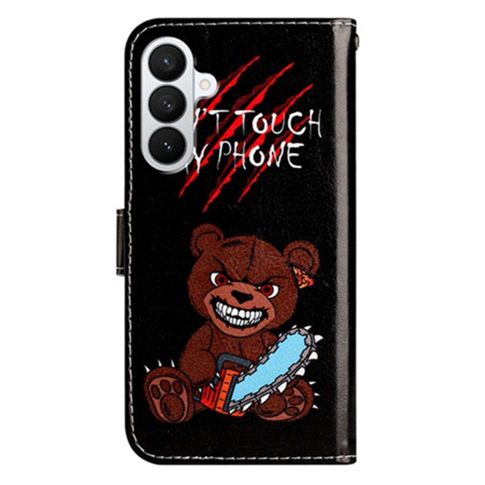 Samsung Galaxy A57 EIDERWOOD Konstläder Fodral m. Mönster & Rem - Don't Touch My Phone