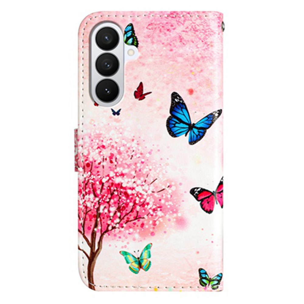 Samsung Galaxy A57 EIDERWOOD Konstläder Fodral m. Mönster & Rem - Körsbärsträ