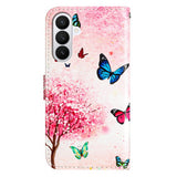 Samsung Galaxy A57 EIDERWOOD Konstläder Fodral m. Mönster & Rem - Körsbärsträ