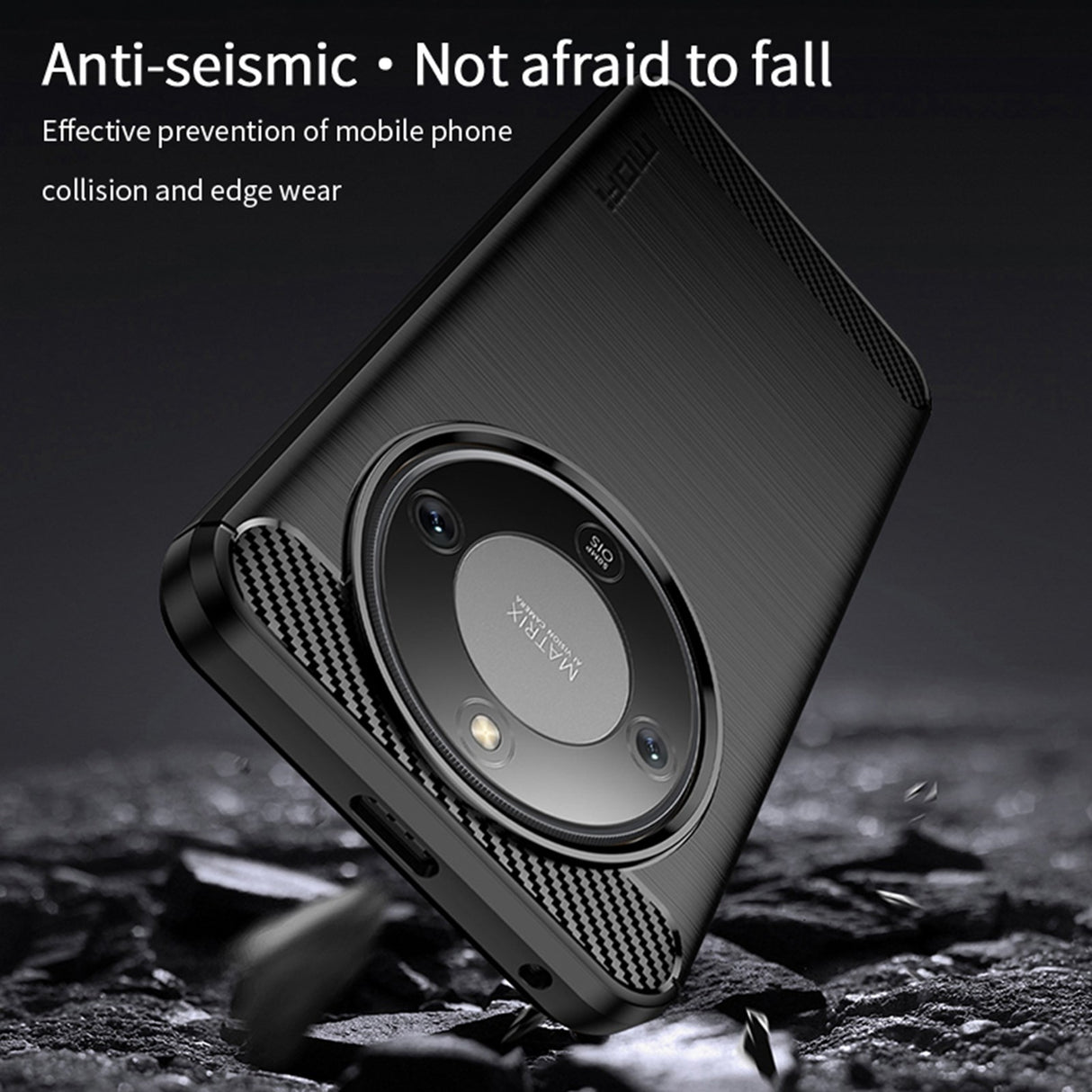 Honor Magic8 Lite MOFI Brushed Carbon Fiber Plast Skal - Rød
