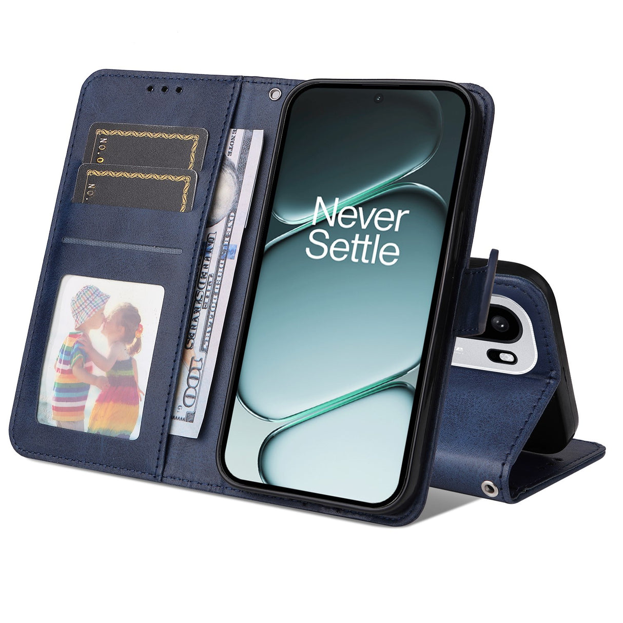 EIDERWOOD OnePlus 15R Konstläder Fodral m. Rem - Blå