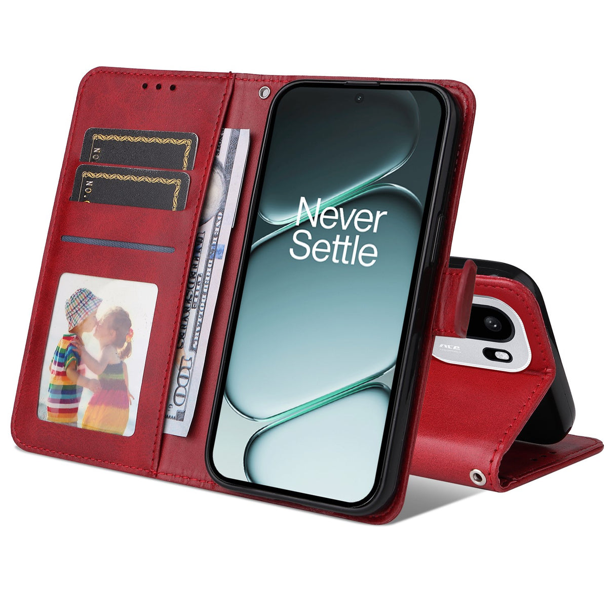 EIDERWOOD OnePlus 15R Konstläder Fodral m. Rem - Röd