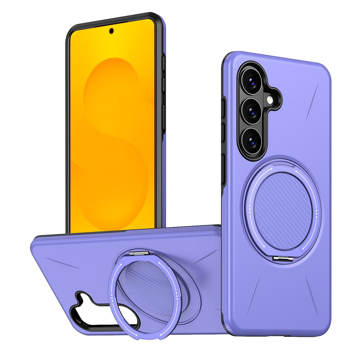 Samsung Galaxy S26 EIDERWOOD Hybrid Plast Skal m. Roterande Kickstand – Lila