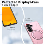 Samsung Galaxy S26 EIDERWOOD Hybrid Plast Skal m. Roterande Kickstand – Rosa