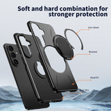 Samsung Galaxy S26 EIDERWOOD Hybrid Plast Skal m. Roterande Kickstand – Svart