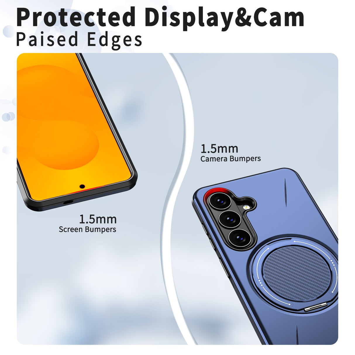 Samsung Galaxy S26 EIDERWOOD Hybrid Plast Skal m. Roterande Kickstand – Blå
