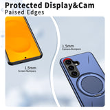 Samsung Galaxy S26 EIDERWOOD Hybrid Plast Skal m. Roterande Kickstand – Blå