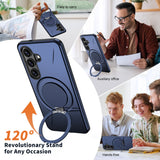 Samsung Galaxy S26 EIDERWOOD Hybrid Plast Skal m. Roterande Kickstand – Blå