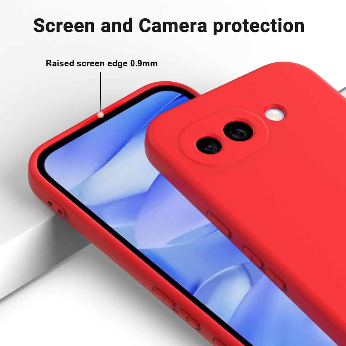 Google Pixel 10a EIDERWOOD Fodrat Silikon Skal m. Rem - Röd