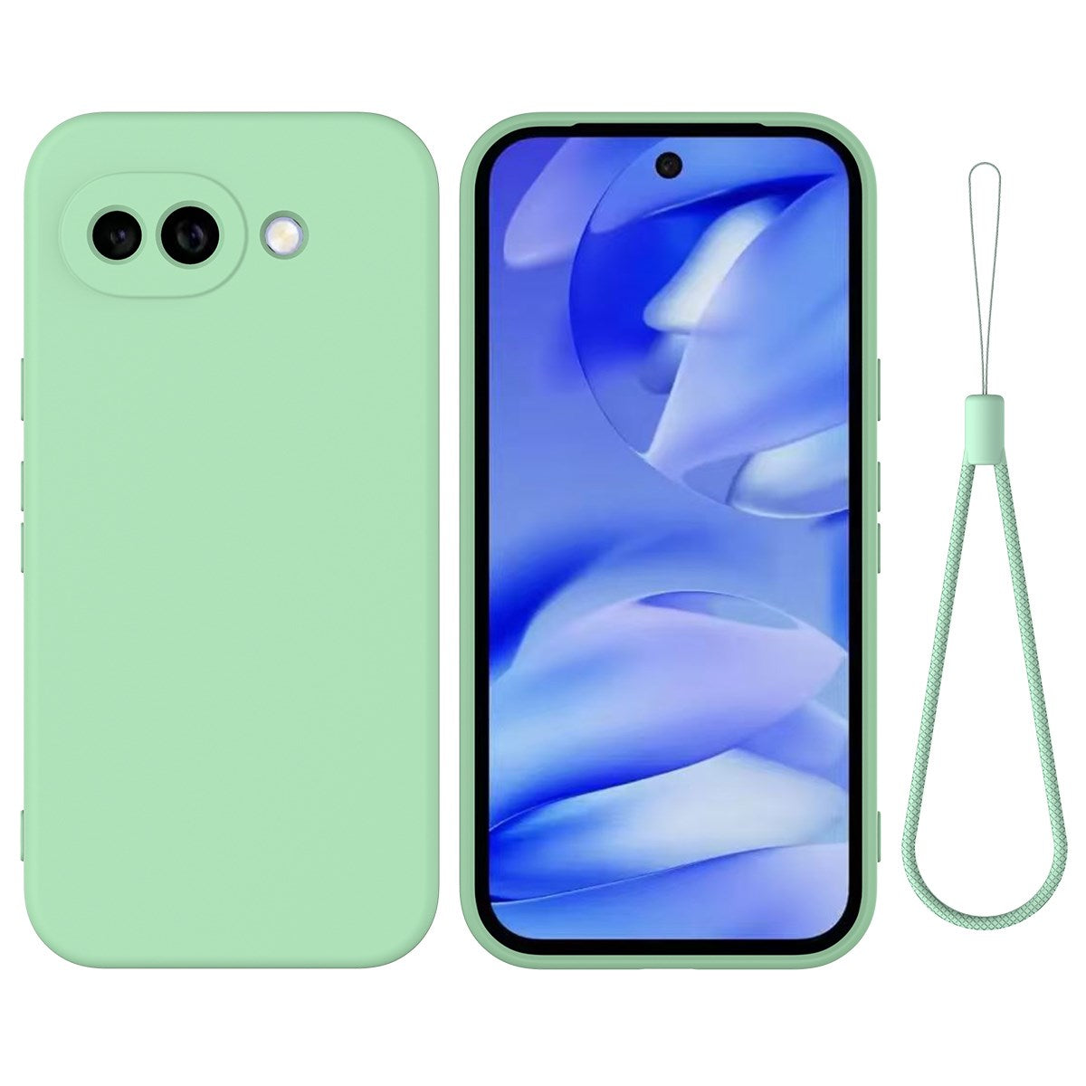 Google Pixel 10a EIDERWOOD Fodrat Silikon Skal m. Rem - Grön