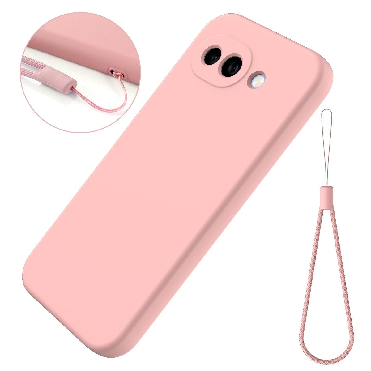 Google Pixel 10a EIDERWOOD Fodrat Silikon Skal m. Rem - Rosa