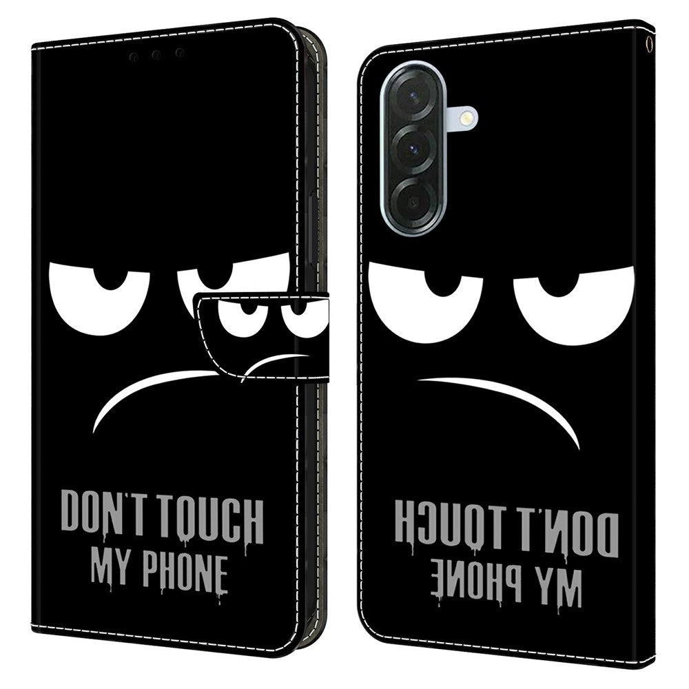 Samsung Galaxy A37 EIDERWOOD Fodral med Korthållare & Stativfunktion - "Don't Touch My Phone"