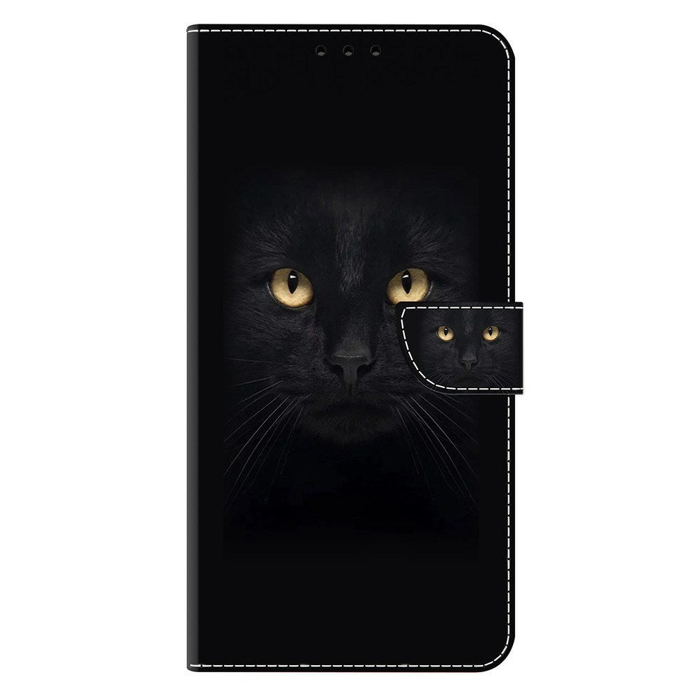 Samsung Galaxy A37 EIDERWOOD Fodral med Korthållare & Stativfunktion - Svart Katt