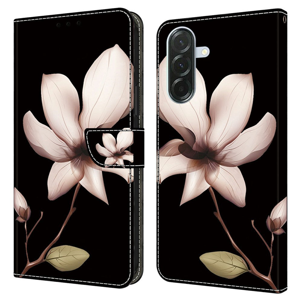 Samsung Galaxy A37 EIDERWOOD Fodral med Korthållare & Stativfunktion - Blomma