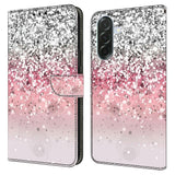 Samsung Galaxy A57 EIDERWOOD Fodral med Korthållare & Stativfunktion - Rosa / Silver Glitter