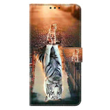 Samsung Galaxy A57 EIDERWOOD Fodral med Korthållare & Stativfunktion - Katt & Tiger