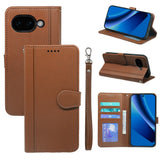 Google Pixel 10a EIDERWOOD Konstläder Fodral m. Korthållare & Stativfunktion – Brun