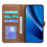Google Pixel 10a EIDERWOOD Konstläder Fodral m. Korthållare & Stativfunktion – Brun