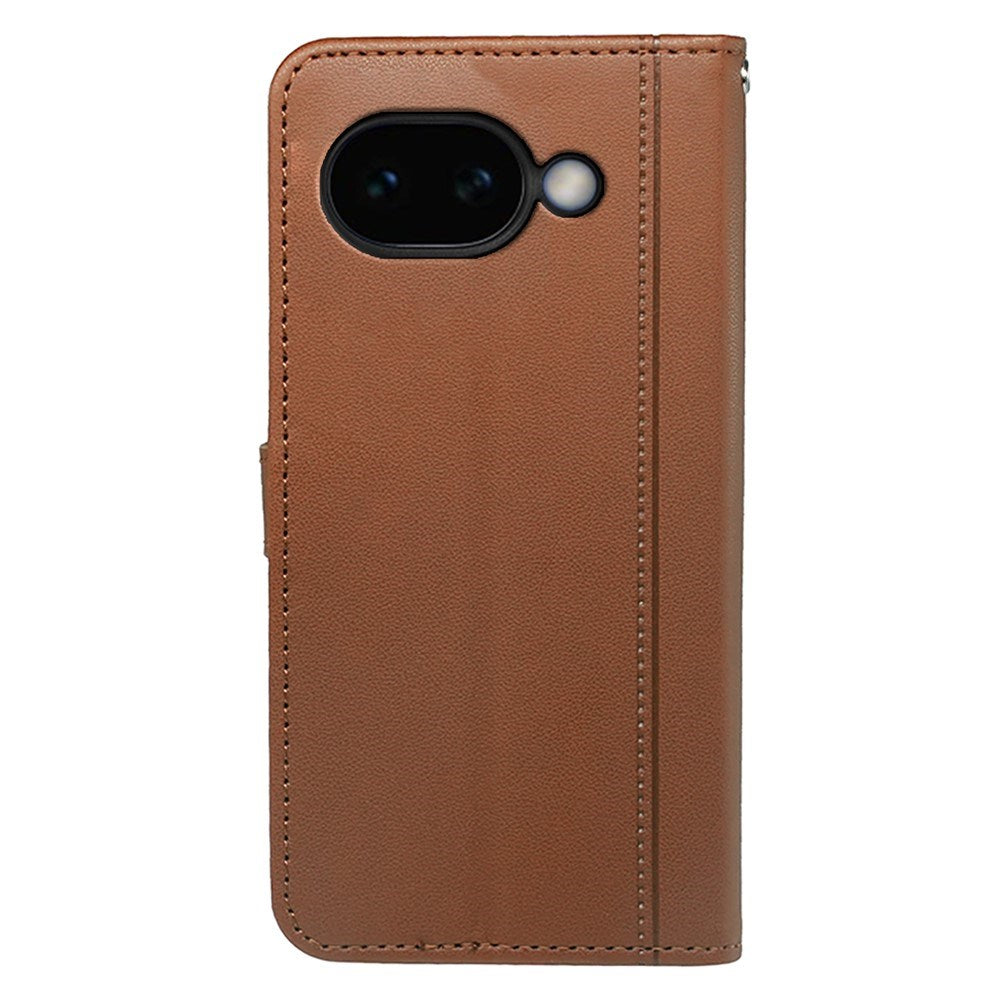 Google Pixel 10a EIDERWOOD Konstläder Fodral m. Korthållare & Stativfunktion – Brun