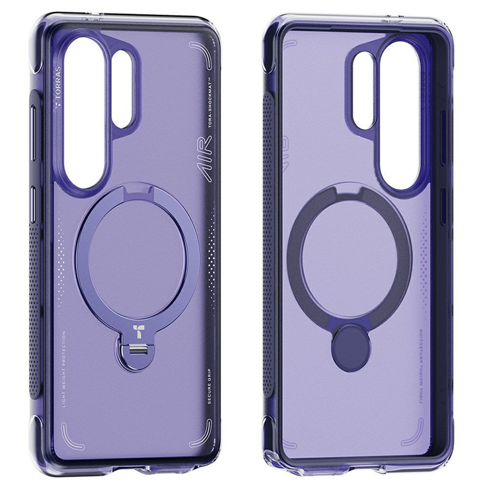 Samsung Galaxy S26 Ultra TORRAS Ostand Q3 Air Hybrid Plast Skal m. Kickstand – MagSafe Kompatibel – Lila