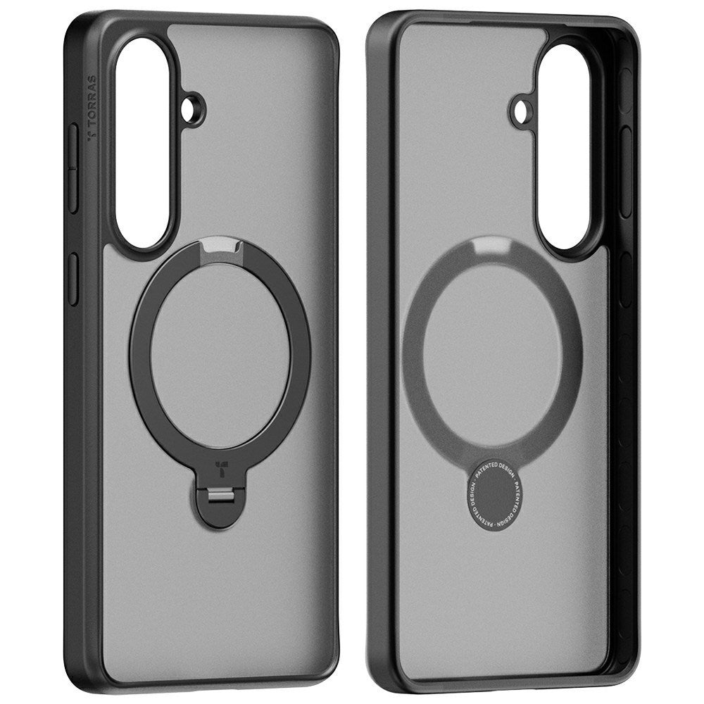 Samsung Galaxy S26 TORRAS Ostand Q3 Spin Hybrid Plast Skal m. Kickstand - MagSafe Kompatibel - Svart