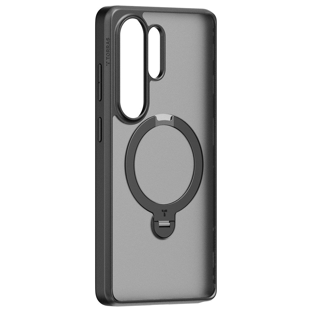 Samsung Galaxy S26 Ultra TORRAS Ostand Q3 Spin Hybrid Plast Skal m. Kickstand - MagSafe Kompatibel - Svart