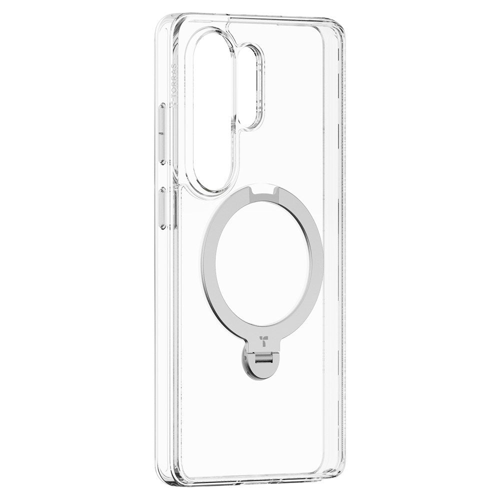 Samsung Galaxy S26 Ultra TORRAS Ostand Q3 Spin Hybrid Plast Skal m. Kickstand - MagSafe Kompatibel - Genomskinlig