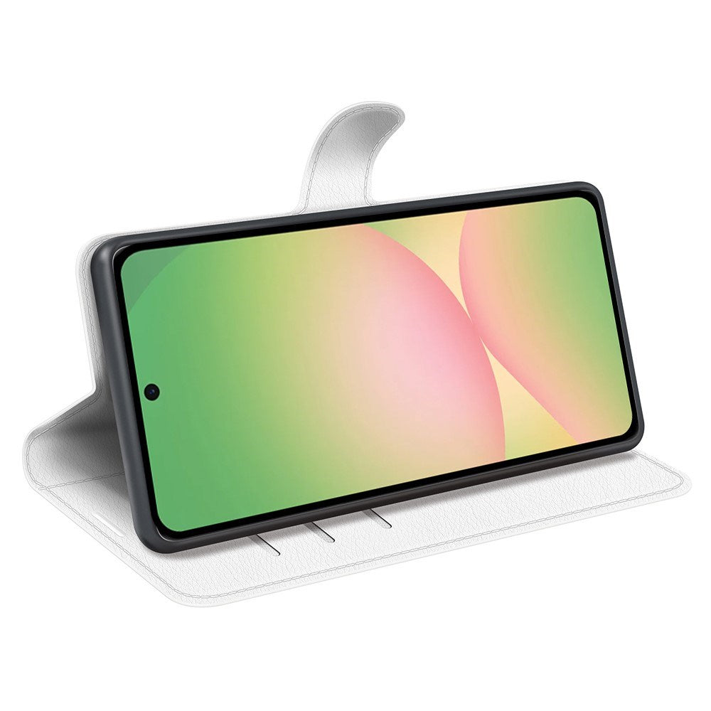 EIDERWOOD Samsung Galaxy A57 Konstläder Fodral m. Korthållare & Ställfunktion - Vit