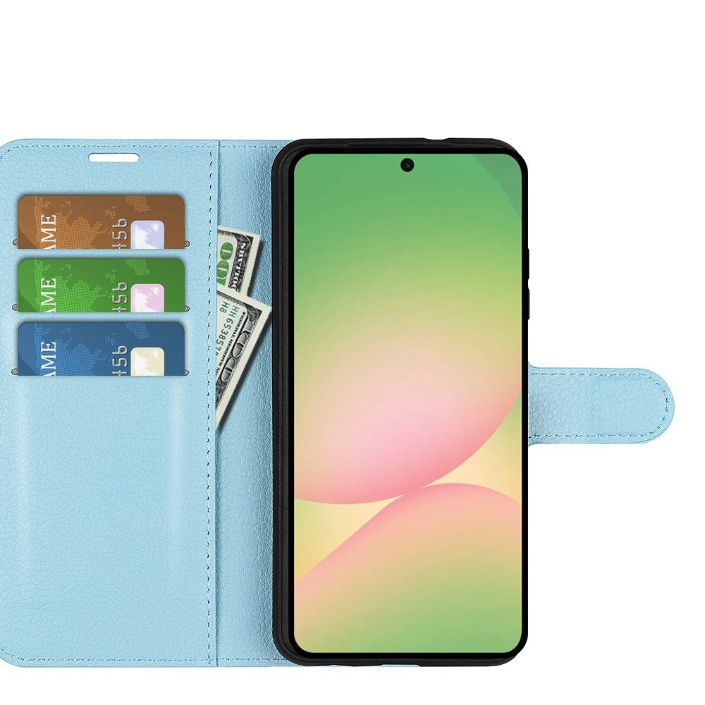 EIDERWOOD Samsung Galaxy A57 Konstläder Fodral m. Korthållare & Ställfunktion - Blå