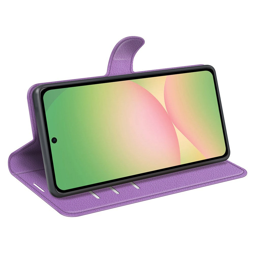 EIDERWOOD Samsung Galaxy A57 Konstläder Fodral m. Korthållare & Ställfunktion - Lila