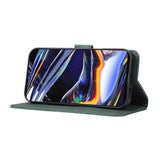 Samsung Galaxy A37 Konstläder Fodral med Korthållare - Mörkgrön