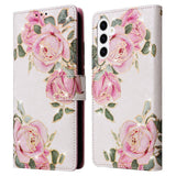 Samsung Galaxy S26 EIDERWOOD Konstläder Fodral m. Blommor - Rosa Ros