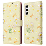 Samsung Galaxy S26 EIDERWOOD Konstläder Fodral m. Blommor - Gul Prästkrage