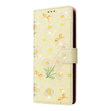 Samsung Galaxy S26 EIDERWOOD Konstläder Fodral m. Blommor - Gul Prästkrage