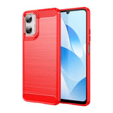 Motorola Moto G06 / G06 Power EIDERWOOD Carbon Fiber Skal med Skärmskydd - Röd