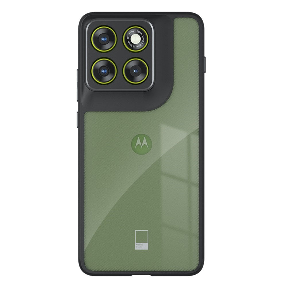 Motorola Edge 70 Max EIDERWOOD Stödabsorberande Hybrid Skal - Genomskinlig / Sort