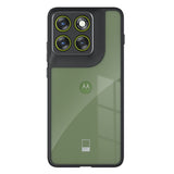 Motorola Edge 70 Max EIDERWOOD Stödabsorberande Hybrid Skal - Genomskinlig / Sort