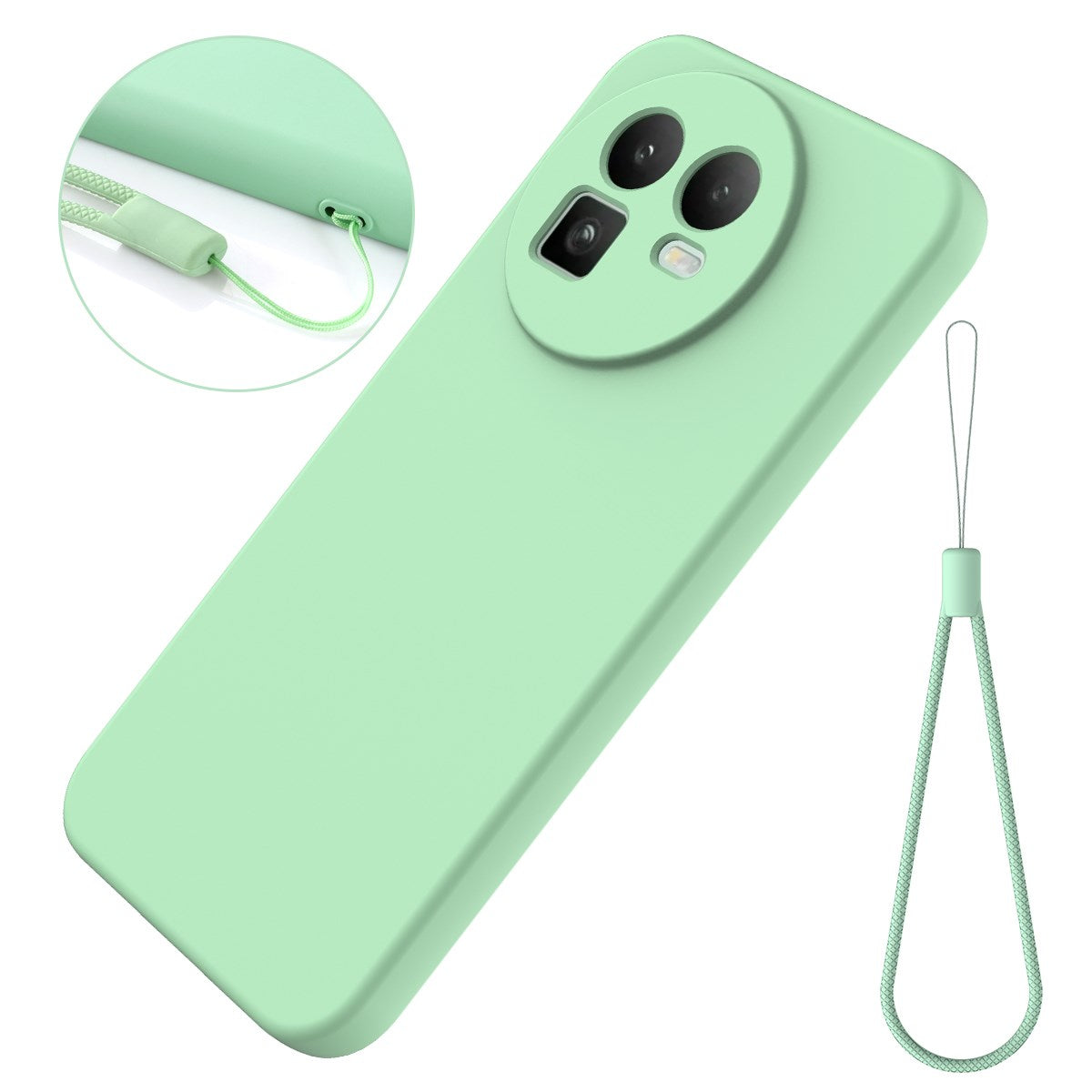 Realme GT 8 EIDERWOOD Silikon Skal m. Rem - Grön