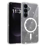 Samsung Galaxy S26 EIDERWOOD Magnetiskt Plast Glitter Skal - MagSafe Kompatibel - Genomskinlig