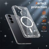 Samsung Galaxy S26 EIDERWOOD Magnetiskt Plast Glitter Skal - MagSafe Kompatibel - Genomskinlig